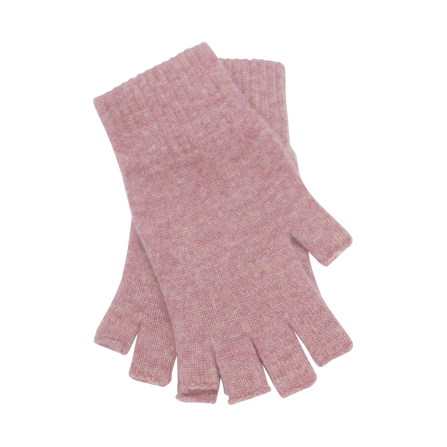 Ladies Pure Cashmere Fingerless Gloves — Ribbed Cuff | Handcrafted in Hawick | One Size