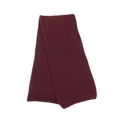 Pure Cashmere Ribbed Knit Scarf — Unisex | Handcrafted in Hawick