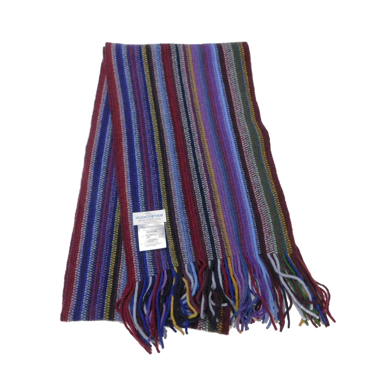 Lambswool Striped Scarf — Hand-Crafted in Hawick | Warp-Knitted