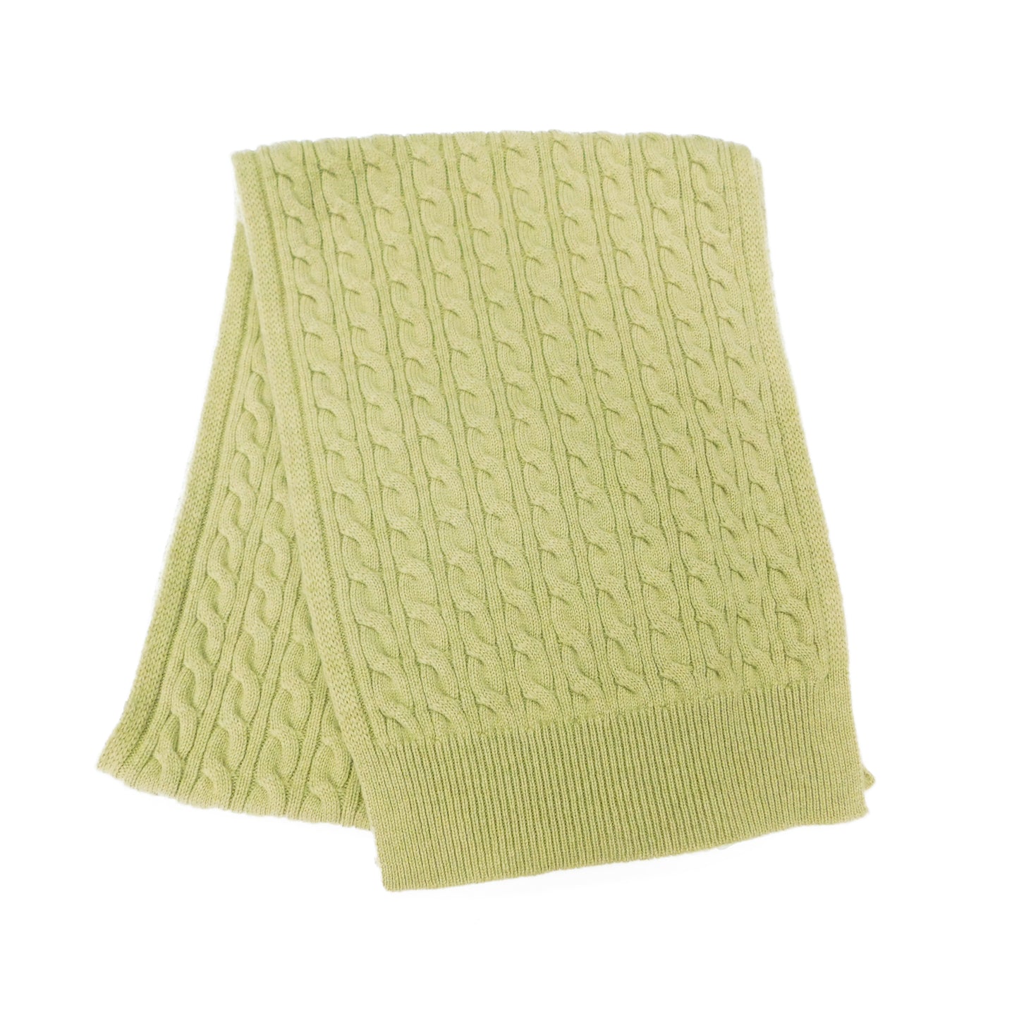 Pure Cashmere Cable Knit Scarf — Unisex | Handcrafted in Hawick