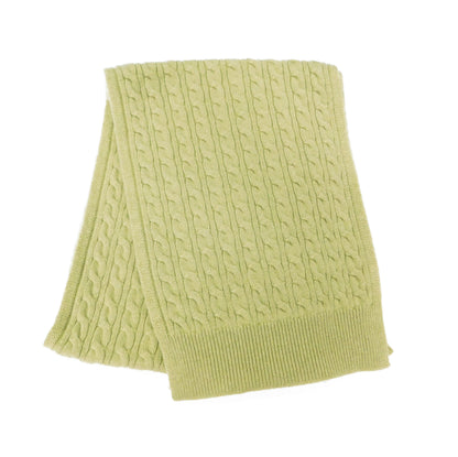 Pure Cashmere Cable Knit Scarf — Unisex | Handcrafted in Hawick