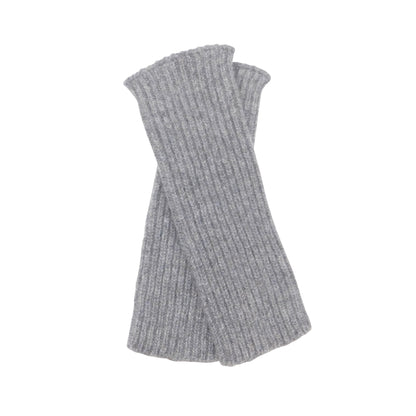 Ladies Pure Cashmere Heavyweight Ribbed Wristwarmers with thumb slit - Hand-crafted in Hawick, Scotland