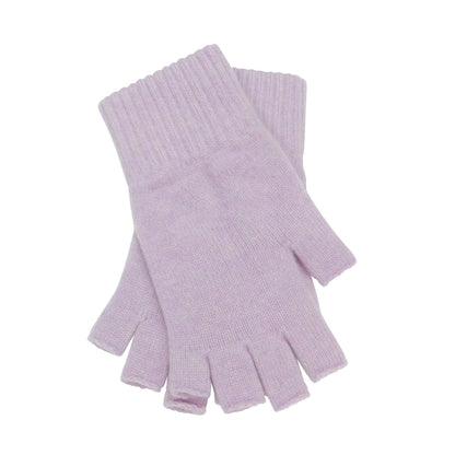 Ladies Pure Cashmere Fingerless Gloves — Ribbed Cuff | Handcrafted in Hawick | One Size