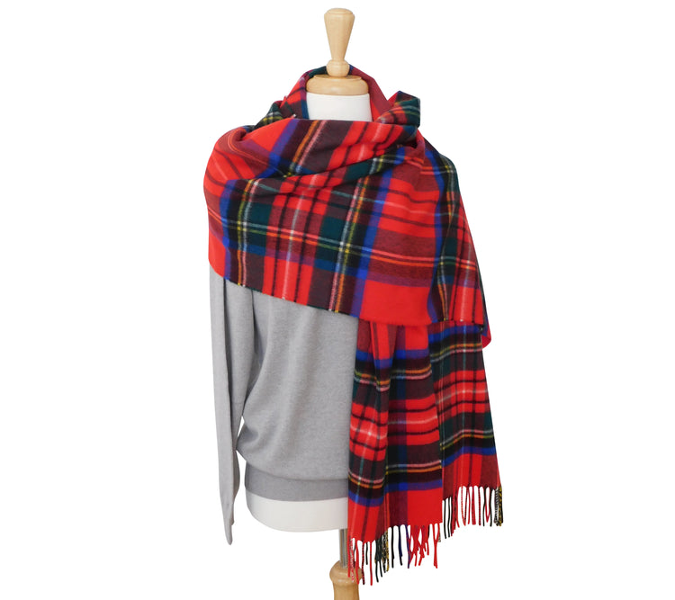 Pure Cashmere Tartan Wrap / Stole - The ultimate in luxury - Woven in Scotland