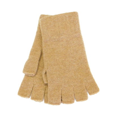 Ladies Pure Cashmere Fingerless Gloves — Ribbed Cuff & Keystone Thumb | Handcrafted in Hawick | One Size