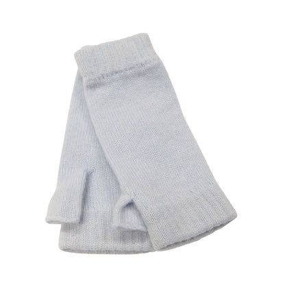 Ladies Pure Cashmere Wristwarmers - Fingerless mitt style with separate thumb - Grey, Blues, Greens and Pink - Handcrafted in Hawick, Scotland