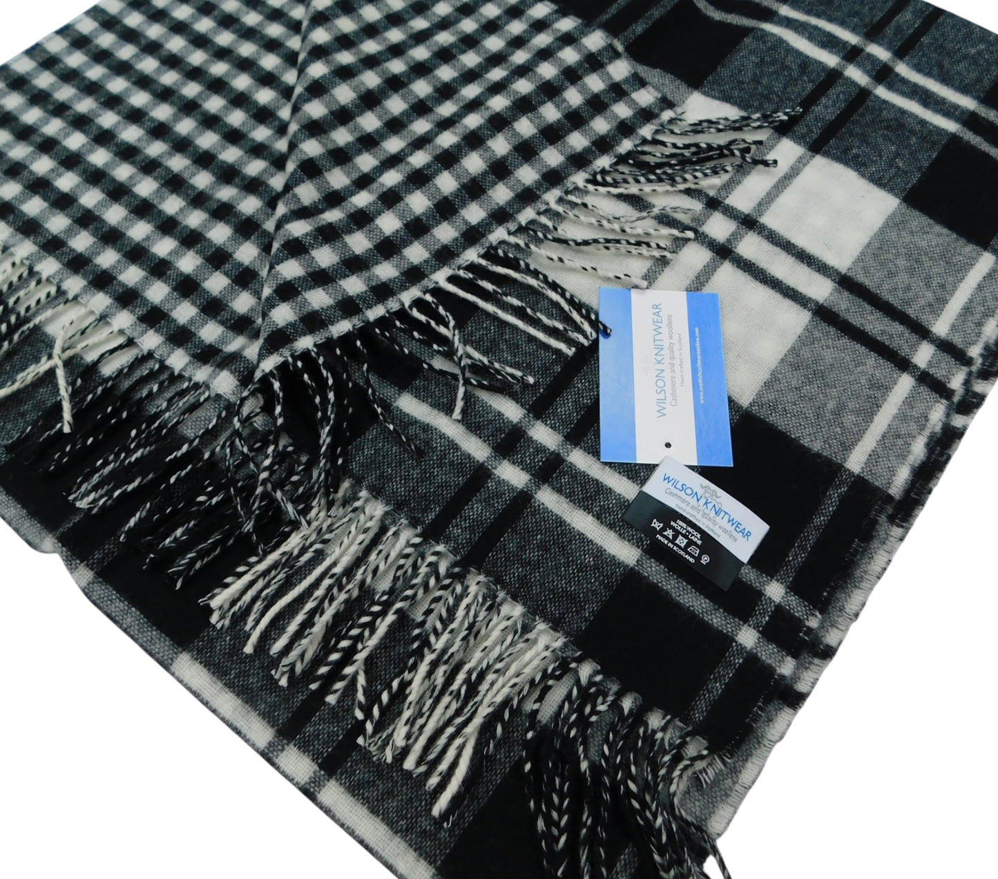 Reversible Lambswool Stole / Wrap — Woven in the Scottish Highlands