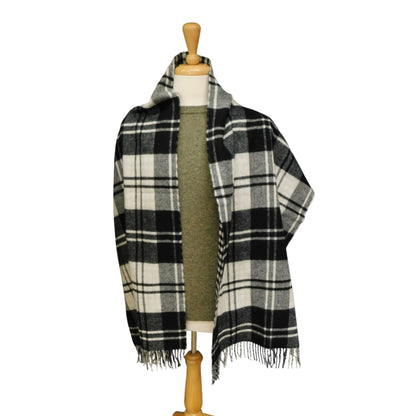 Reversible Lambswool Stole / Wrap — Woven in the Scottish Highlands