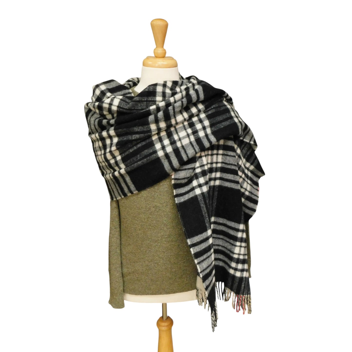 Reversible Lambswool Stole / Wrap — Woven in the Scottish Highlands