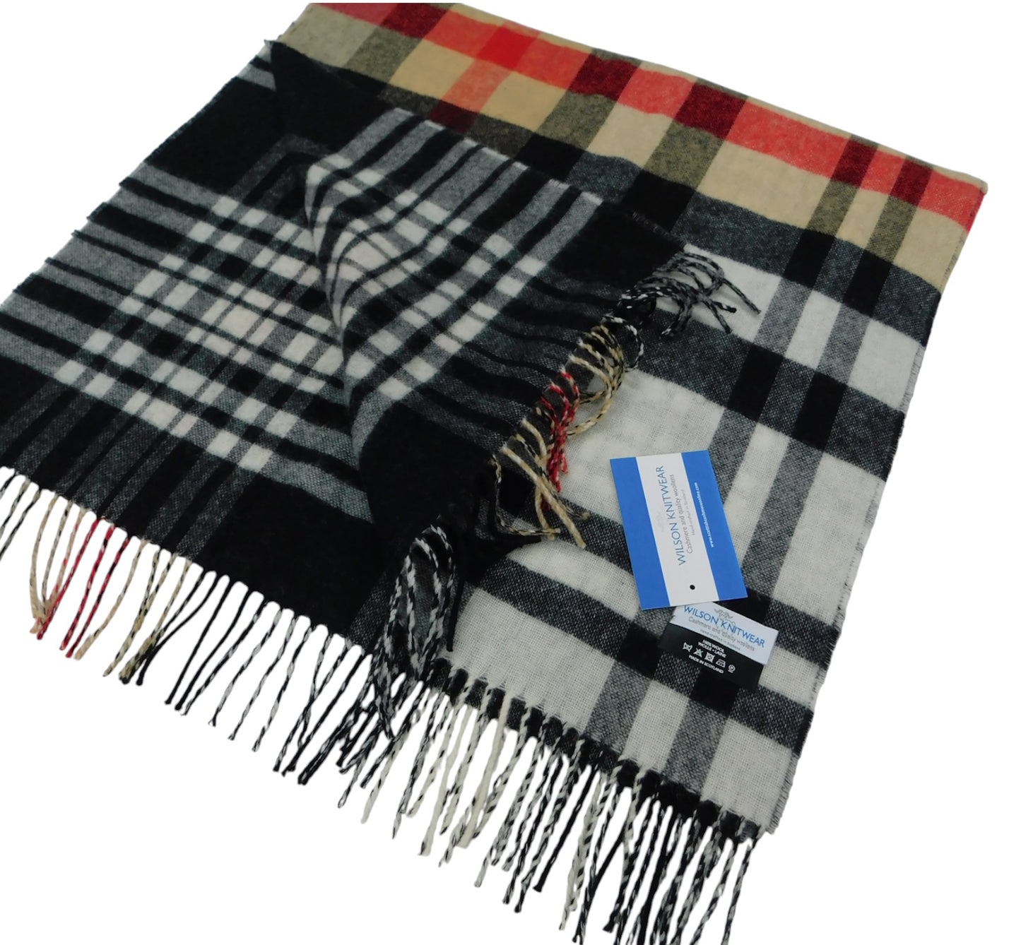 Reversible Lambswool Stole / Wrap — Woven in the Scottish Highlands