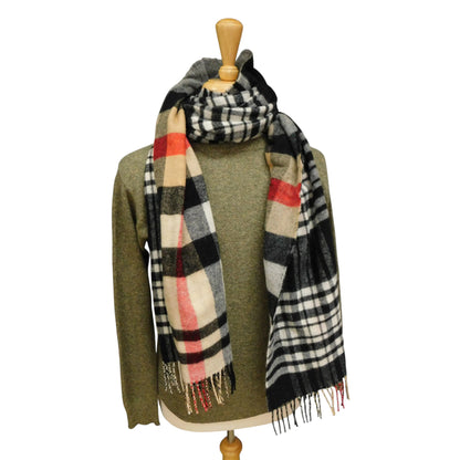 Reversible Lambswool Stole / Wrap — Woven in the Scottish Highlands