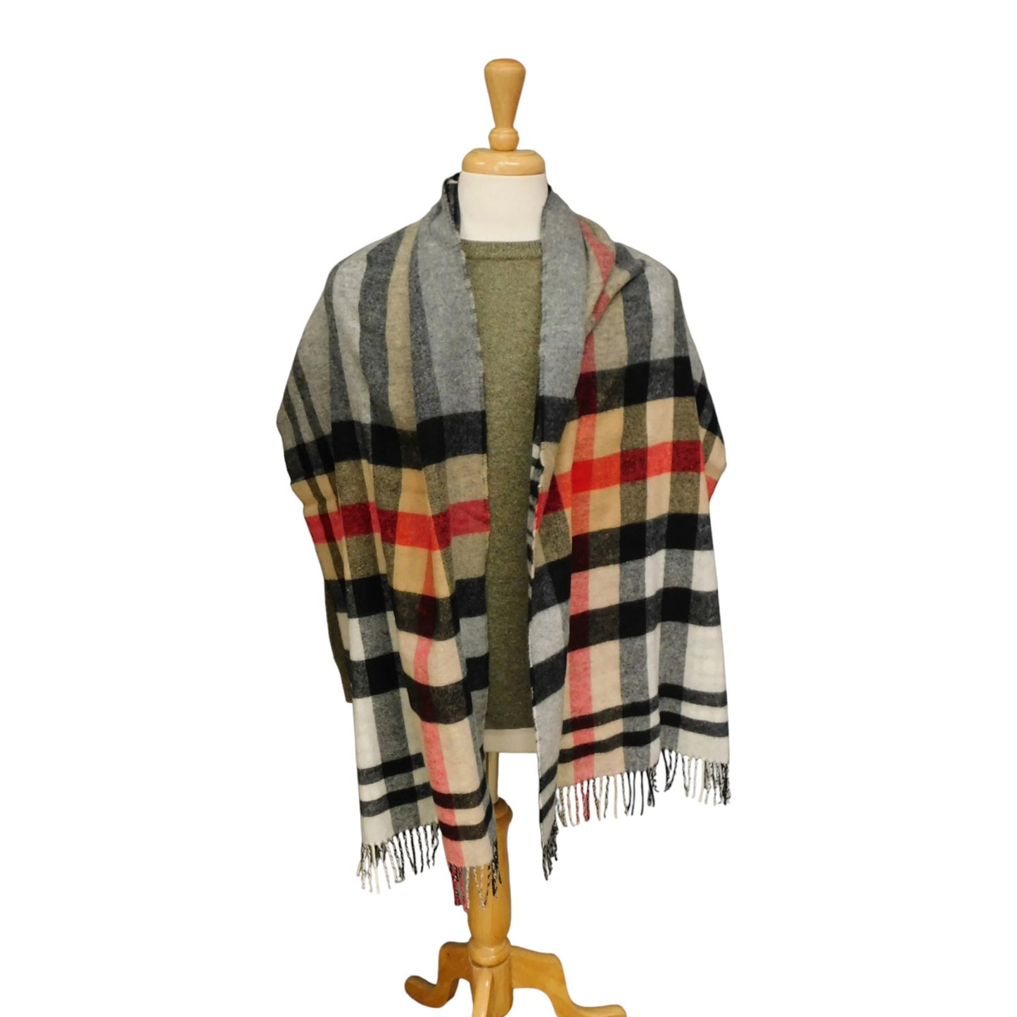 Reversible Lambswool Stole / Wrap — Woven in the Scottish Highlands