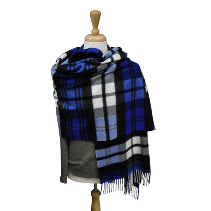 Écharpe / étole tartan en cachemire pur - Le summum du luxe - Tissé en Écosse 