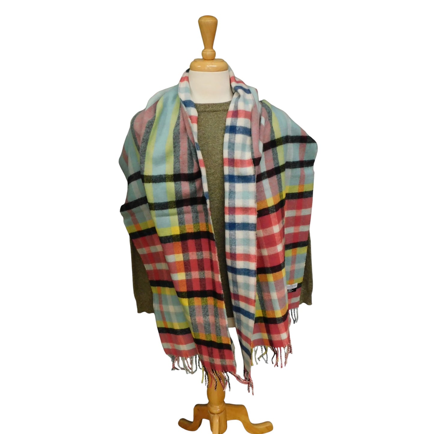 Reversible Lambswool Stole / Wrap — Woven in the Scottish Highlands