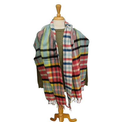 Reversible Lambswool Stole / Wrap — Woven in the Scottish Highlands