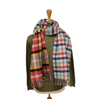 Reversible Lambswool Stole / Wrap — Woven in the Scottish Highlands