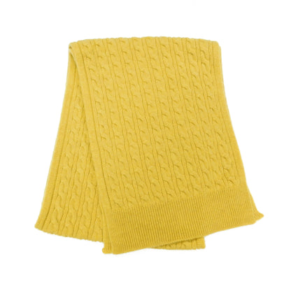 Pure Cashmere Cable Knit Scarf — Unisex | Handcrafted in Hawick