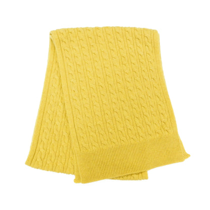 Pure Cashmere Cable Knit Scarf — Unisex | Handcrafted in Hawick