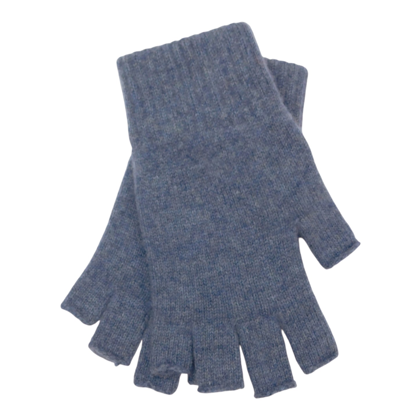 Ladies Pure Cashmere Fingerless Gloves — Ribbed Cuff | Handcrafted in Hawick | One Size