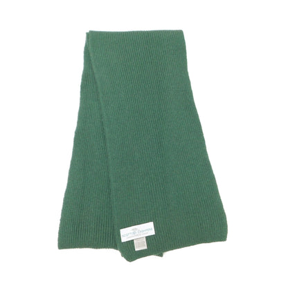 Pure Cashmere Narrow Rib Scarf — Unisex | Handcrafted in Hawick | Greens, Browns, Yellows and Neutrals