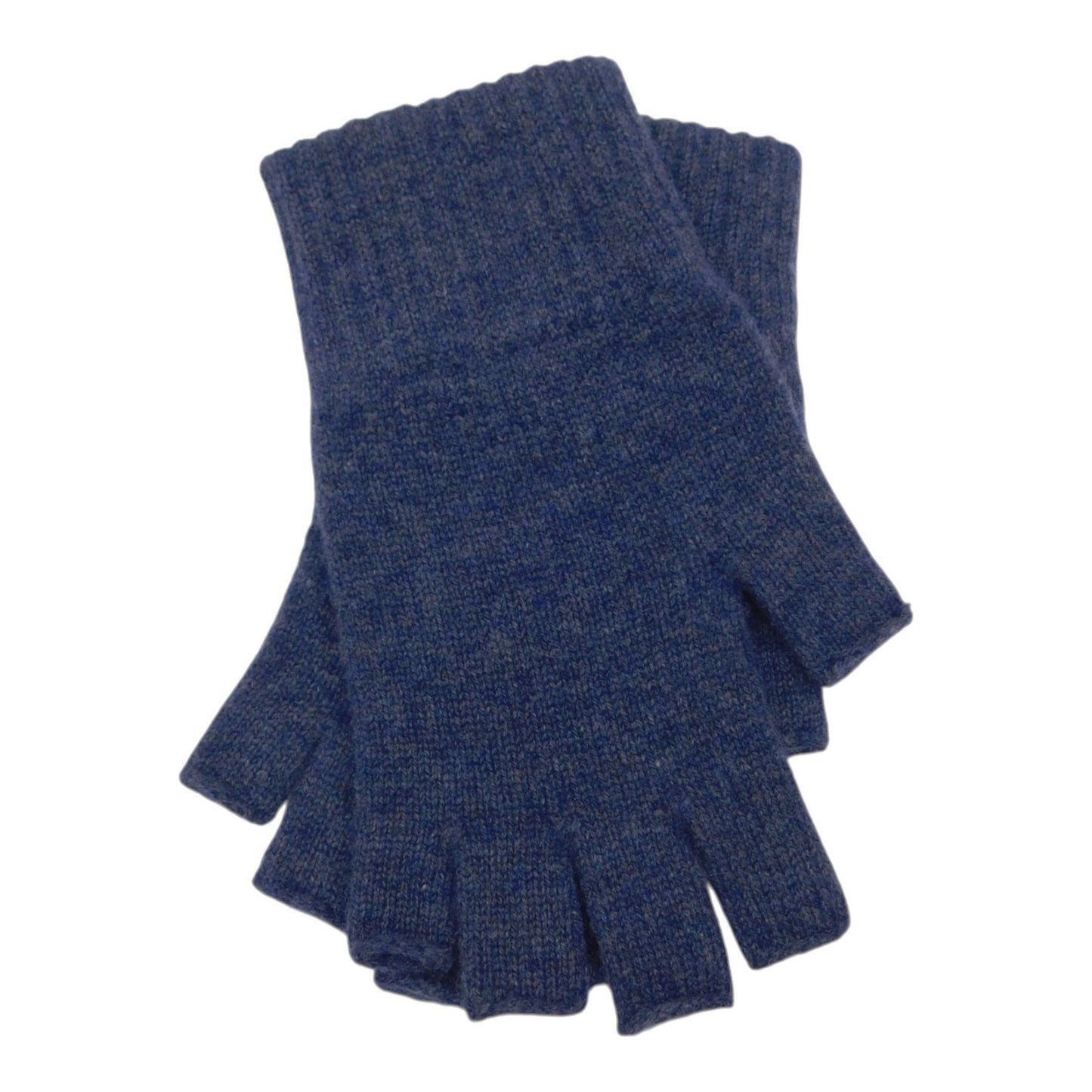 Ladies Pure Cashmere Fingerless Gloves — Ribbed Cuff | Handcrafted in Hawick | One Size