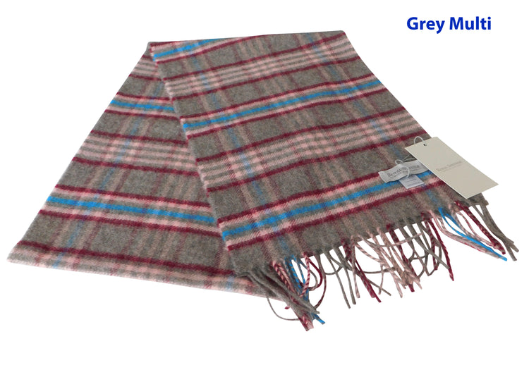 Pure Cashmere Classic Check Scarf - Various Checks - Handcrafted in Elgin, Scotland