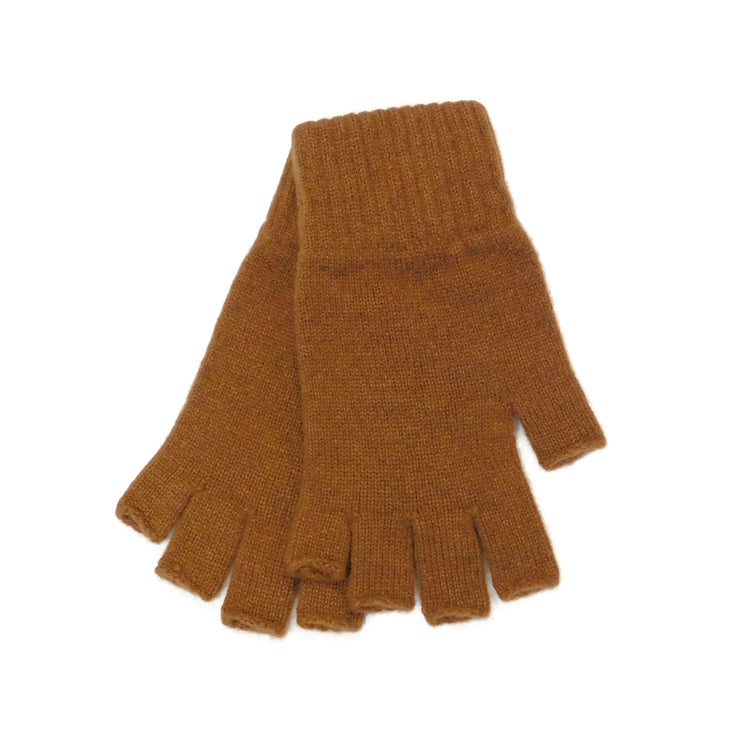 Ladies Pure Cashmere Fingerless Gloves Blues, Purples, Lilacs and Browns  - Handcrafted in Hawick, Scotland