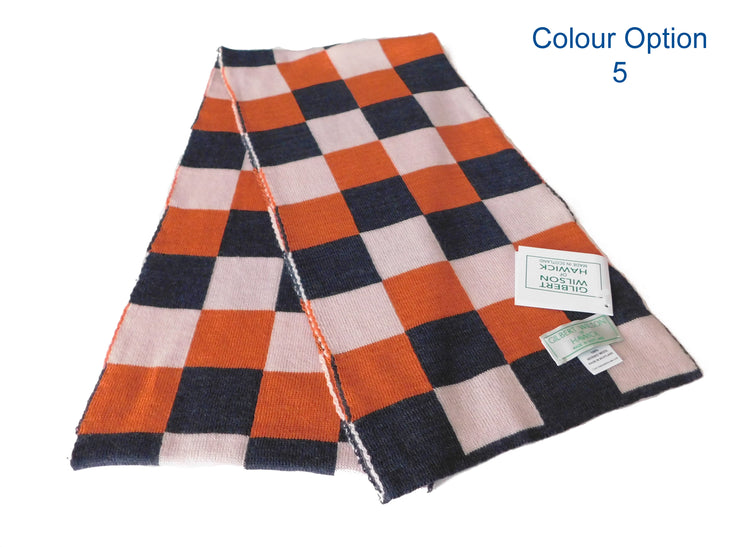 Large Check Scarf made with Pure Merino Wool - Handcrafted in Hawick, Scotland