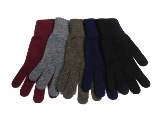 Mens Pure Cashmere Gloves - Made in Hawick, Scotland - Various colours