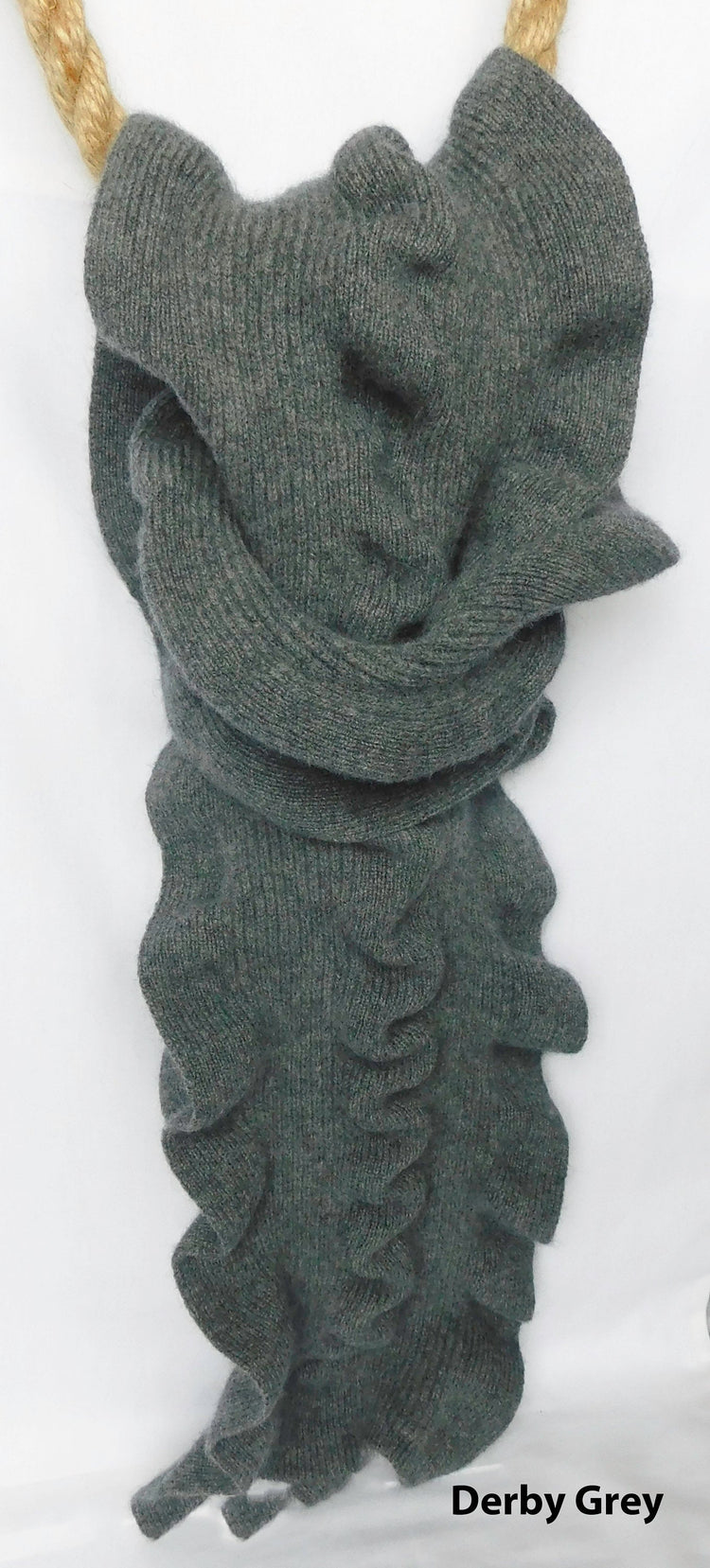 Wavy Scarf in an Angora/Wool mix scarf - Handcrafted in Hawick, Scotland The home of Scottish Knitwear